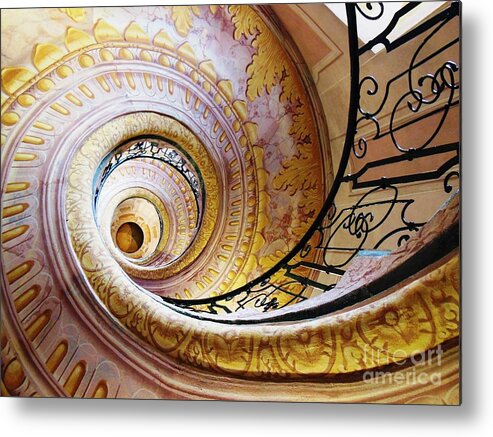 Architectural Metal Print featuring the photograph Spiral Staircase by Lisa Kilby