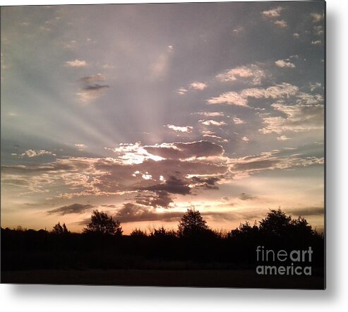 Clouds Metal Print featuring the photograph Splendid rays by Susan Williams