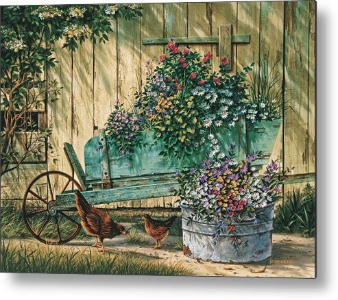 Michael Humphries Metal Print featuring the painting Spring Social by Michael Humphries
