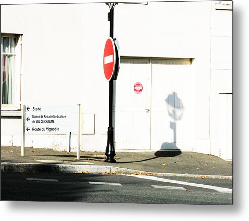 St. Aignan Metal Print featuring the photograph St. Aignan Signs and Shadows by Randi Kuhne