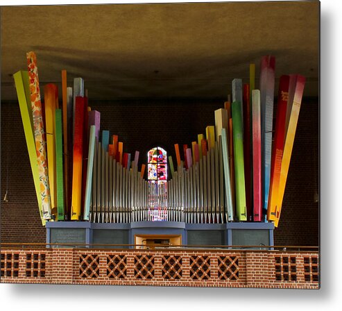 Orgel Metal Print featuring the photograph St Elisabeth Augsburg by Jenny Setchell