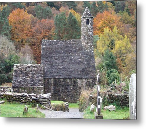 Landscapes Metal Print featuring the photograph St Kevin's Glendalough Ireland by Alan Lakin