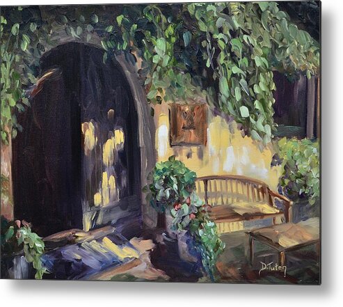 Stag's Leap Metal Print featuring the painting Stags Leap Wine Cellars Tasting Room by Donna Tuten