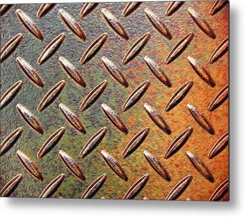 Metal Metal Print featuring the photograph Steel Plate V by Laurie Tsemak