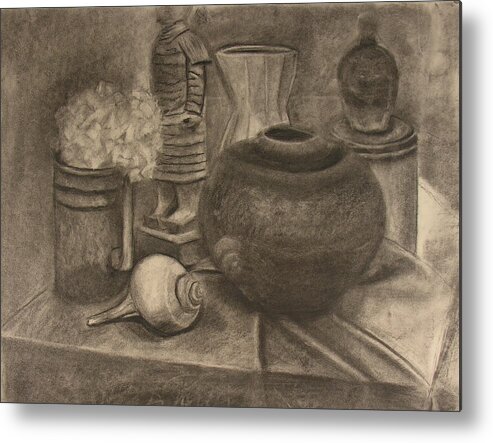 Still Life Metal Print featuring the painting Still Life by Sheila Mashaw