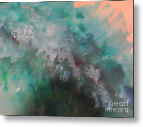 Diane Dimarco Art Metal Print featuring the painting Storms End by Diane DiMarco