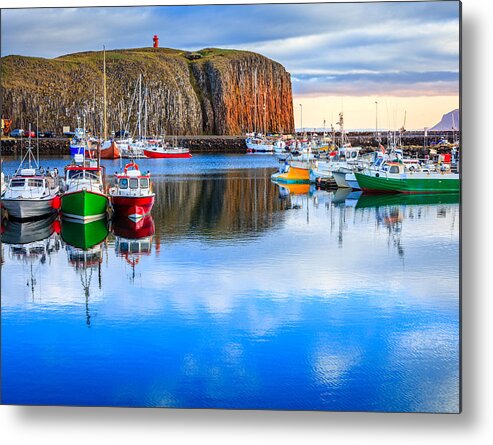 Europe Metal Print featuring the photograph Stykkisholmur Harbor by Alexey Stiop