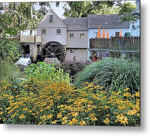 Summer Metal Print featuring the photograph Summer at the Grist Mill by Janice Drew