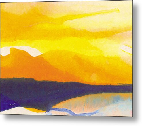 Contemporary Metal Print featuring the painting Sun Glazed by The Art of Marsha Charlebois