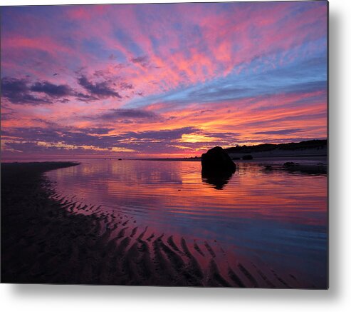 Beach Metal Print featuring the photograph Sunrise Drama by Dianne Cowen Cape Cod Photography