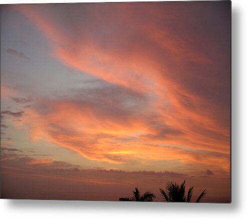 Colorful Metal Print featuring the photograph Sunset 1 by Karen Nicholson
