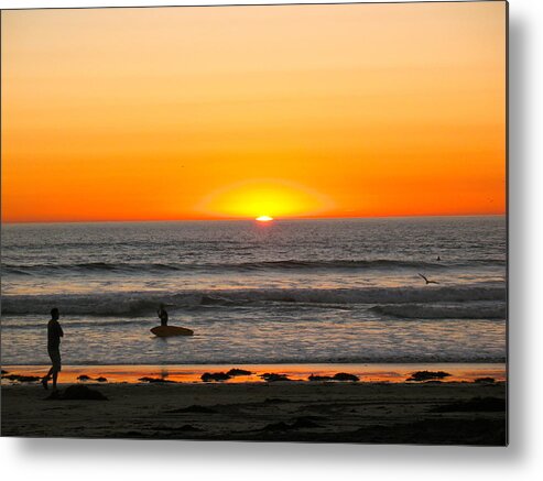 San Diego Metal Print featuring the photograph Sunset on the Pacific by Robert Wheeler