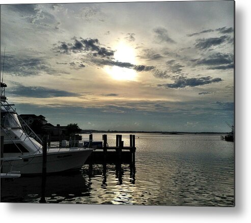 Sunset Metal Print featuring the photograph Sunset on the Water by Chris Montcalmo