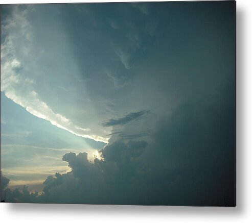 Landscape Metal Print featuring the photograph Sunset Supercell by Ed Sweeney