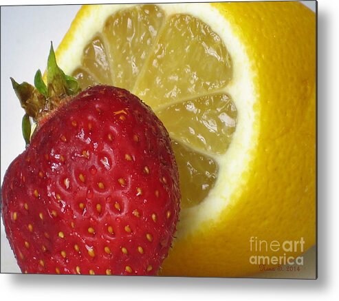 Strawberry Metal Print featuring the photograph Sweet and Sour by Nina Silver