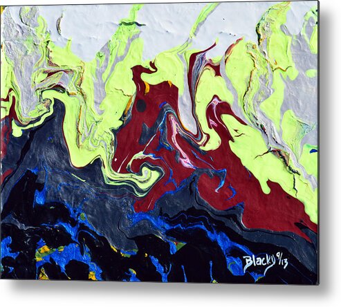 Dragon Metal Print featuring the painting Swim Of The Red Dragon by Donna Blackhall