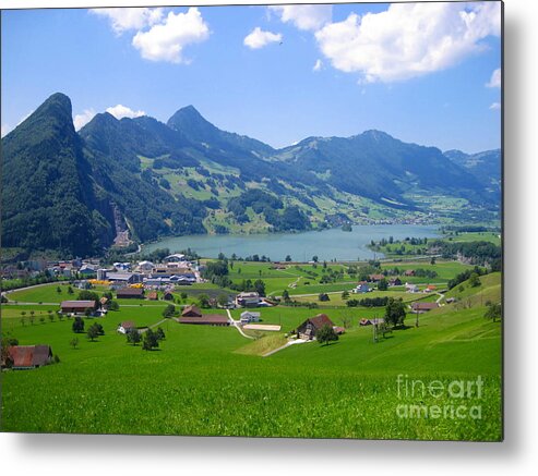 Alps Metal Print featuring the photograph Swiss Landscape by Amanda Mohler