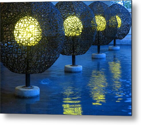 Abstract Metal Print featuring the photograph Tamarindo Reflections by Rick Locke - Out of the Corner of My Eye