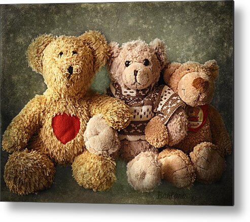 Teddy Metal Print featuring the photograph Teddies by Barbara Orenya