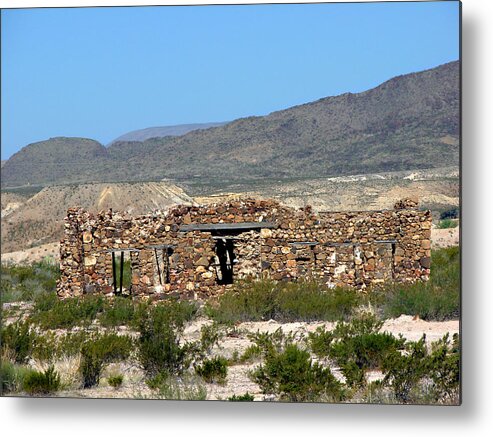 Terlingua Metal Print featuring the photograph Terlingua Texas Ghost Town 1 by Linda Cox