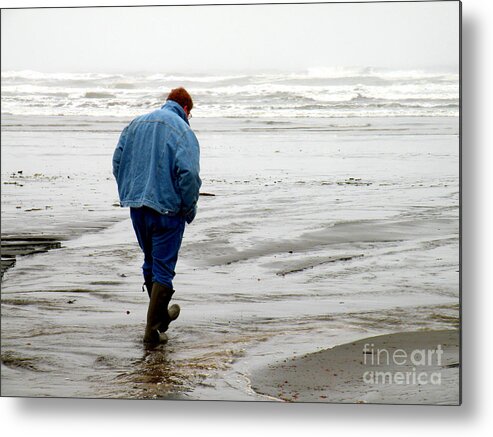 Seashells Metal Print featuring the photograph The Beachcomber by Kathy White