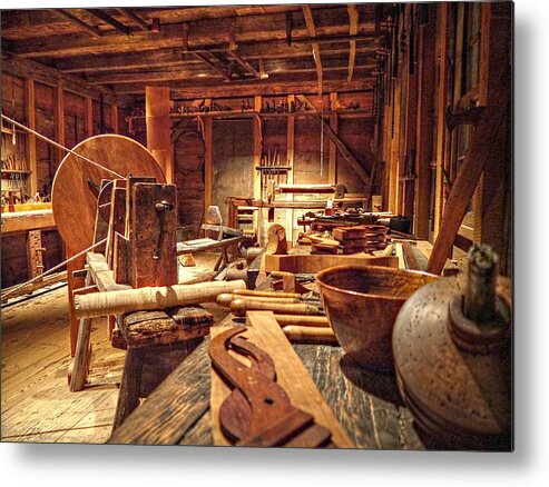 Hdr Metal Print featuring the photograph The Carpenter's Tools by Richard Reeve