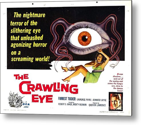Vintage Metal Print featuring the photograph The Crawling Eye by Action