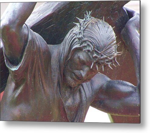 Cross Metal Print featuring the photograph The Crucifixion by Jewels Hamrick