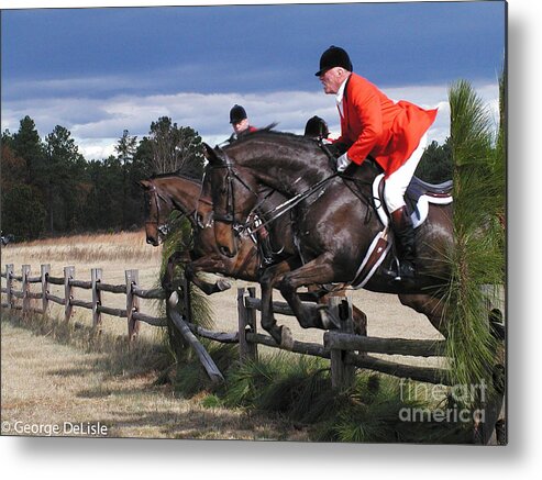 Horses Metal Print featuring the photograph The Hunt 4 by George DeLisle