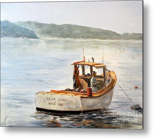 Boat Metal Print featuring the painting The Lyllis Esther by Lee Piper