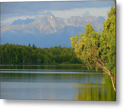 Mountain Metal Print featuring the photograph The Mountain Guards the River by Lew Davis