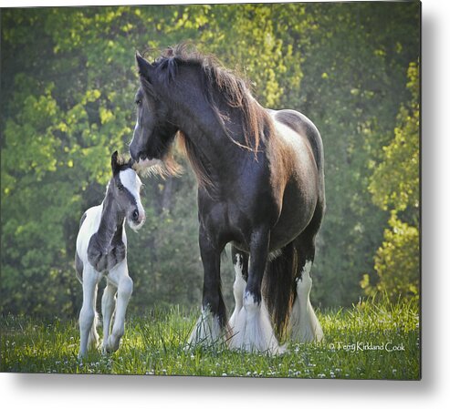 Equine Metal Print featuring the photograph The Nurturing Mother by Terry Kirkland Cook