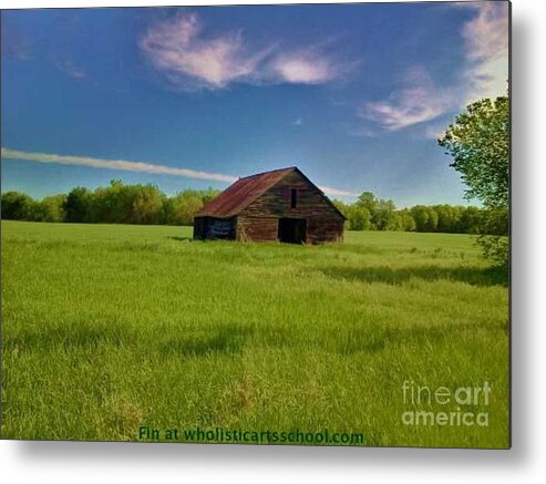 The Old Barn Metal Print featuring the photograph The Old Barn On Treaty Road by PainterArtist FIN