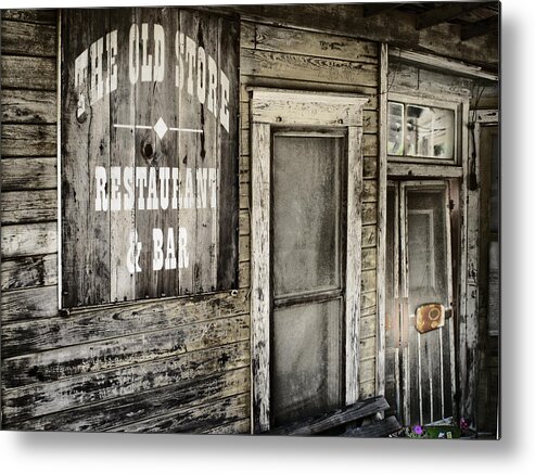 Advertising Metal Print featuring the photograph The Old Store by David and Carol Kelly