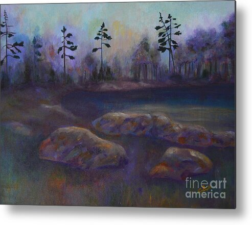 Pond Metal Print featuring the painting The Pond by Claire Bull