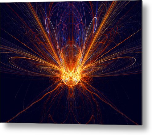 Christian Metal Print featuring the digital art The Spectacular Digital Firefly by R Thomas Brass