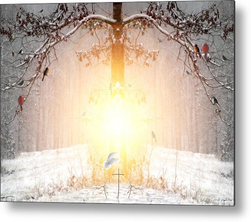 Winter Metal Print featuring the digital art The Tree of Life by Bill Stephens