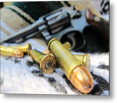Pistol Metal Print featuring the photograph This one's for you. by Alan Metzger