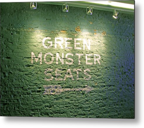 Sign Metal Print featuring the photograph To the Green Monster Seats by Barbara McDevitt