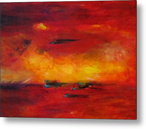 Large Metal Print featuring the painting Too Enthralled by Soraya Silvestri