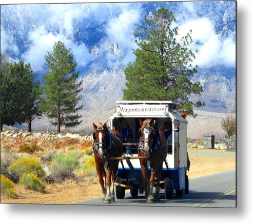 Cart Metal Print featuring the photograph Traveling by Marilyn Diaz