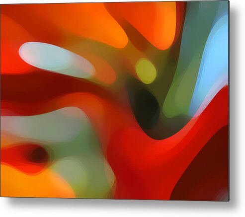 Abstract Metal Print featuring the painting Tree Light 4 by Amy Vangsgard