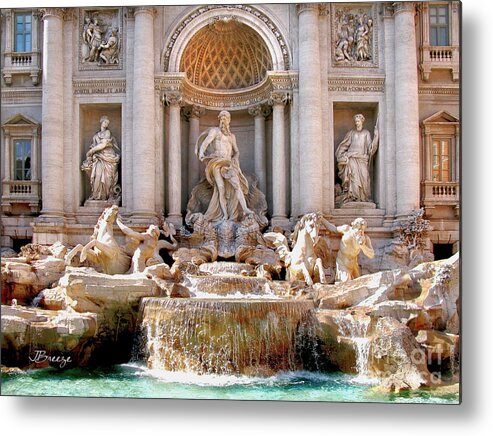 Trevi Fountain Metal Print featuring the photograph 3 Coins Trevi. Rome by Jennie Breeze