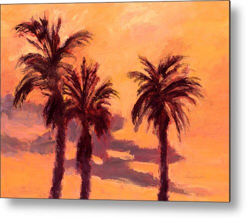 Tropical Trees Metal Print featuring the painting Tropical Trees by J Reifsnyder