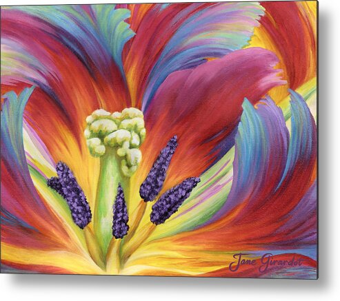 Tulip Metal Print featuring the painting Tulip Color Study by Jane Girardot