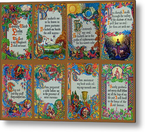 Holy Metal Print featuring the photograph Twenty Third Psalm Collage by Tikvah's Hope