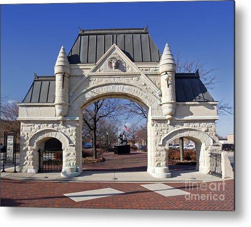 Landmark Metal Print featuring the photograph Union Stock Yard Gate by Martin Konopacki