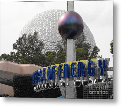 Epcot Metal Print featuring the photograph Universe Of Energy At Epcot by Erick Schmidt