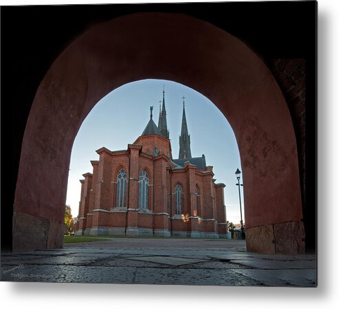 Uppsala Cathedral's East Side Metal Print featuring the photograph Uppsala Cathedral's east side by Torbjorn Swenelius
