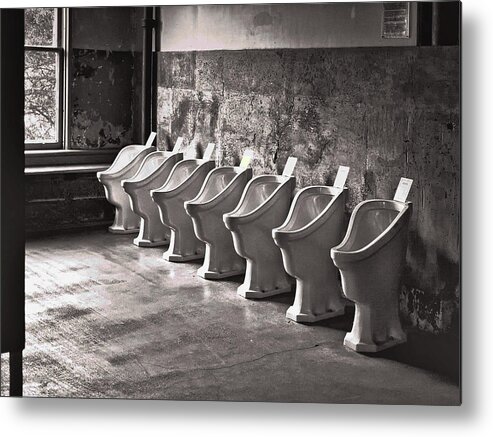 Urinals Metal Print featuring the photograph Urinals by Jessica Levant